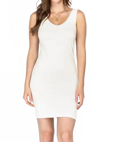 M.rena Reversible Essential Tank Dress In Cream In White