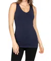 M.rena Reversible V-scoop Neck Tank Top In Ink In Blue