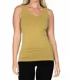 M.rena Reversible V-scoop Neck Tank Top In Willow In Green