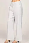 M.rena Straight Leg Linen Pant In Wind Chime