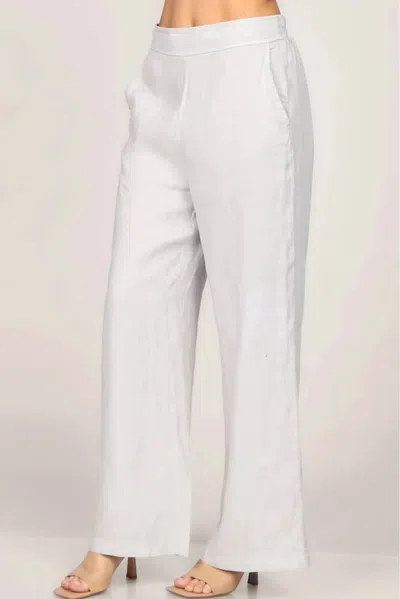 M.rena Straight Leg Linen Pant In Wind Chime