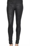M.rena Women's High Waist Faux Leather Legging In Black In Black