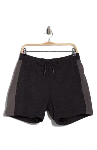 Mr. Swim Mr.swim Colorblock Stretch Compression Swim Shorts In Dark Grey