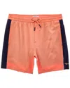 Mr. Swim Mr.swim Colorblocked Stretch Compression Swim Trunk In Orange