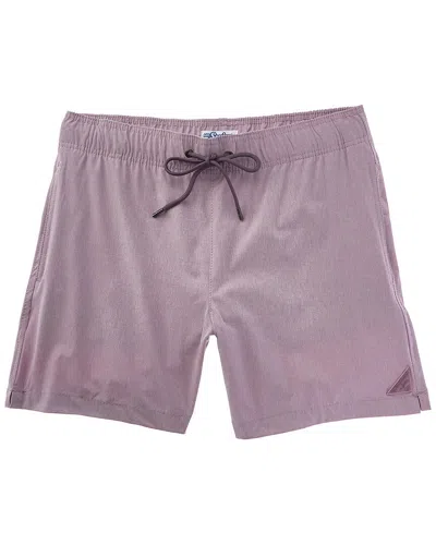 Mr. Swim Chambray Compression Swim Trunk In Red