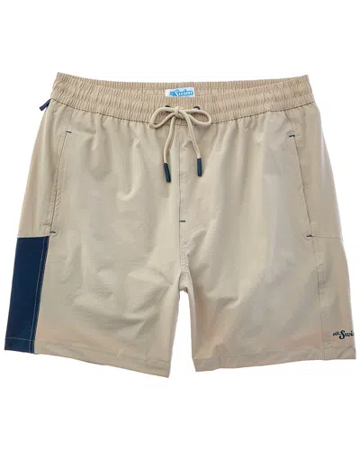 Mr. Swim Colorblocked Stretch Compression Swim Trunk In Grey