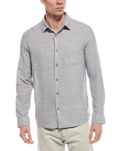 Mr. Swim Linen-blend Shirt In Gray