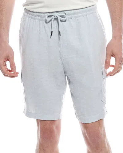 Mr. Swim Linen-blend Short In Blue