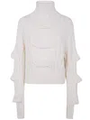 Mrz 3d Braid High Neck Sweater Clothing In Yellow