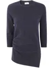 Mrz Asymmetric Round Neck Sweater Clothing In Blue