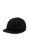 Mrz Kintted Wool Baseball Cap In Black
