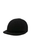 Mrz Kintted Wool Baseball Cap In Black