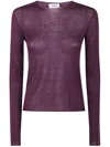 Mrz Basic Round Neck Sweater Clothing In Burgundy