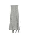 Mrz Cotton Long Skirt In Gray