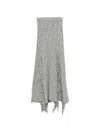 Mrz Cotton Long Skirt In Gray