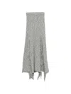 Mrz Cotton Long Skirt In Gray