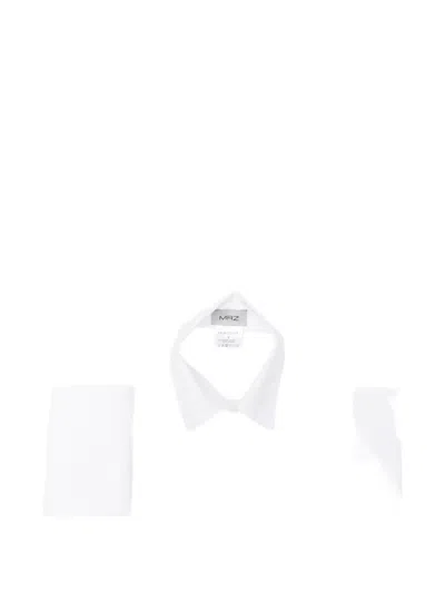 Mrz Cotton-poplin Collar And Cuffs Set In White