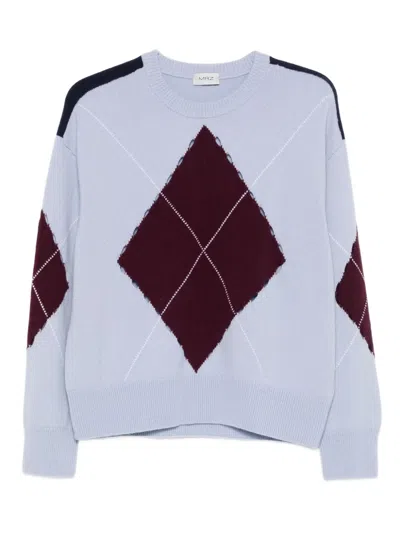 Mrz Diamond-pattern Jumper In Blue