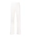 Mrz Elastic Waist Casual Pants In White