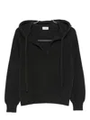 Mrz Wool And Cashmere Hoodie In Black