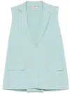 Mrz Knife-pleat Waistcoat In Green