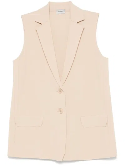 Mrz Knife-pleat Waistcoat In Neutrals