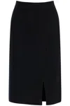 Mrz Wool Pencil Skirt In Black