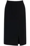 Mrz Wool Pencil Skirt In Nero (black)