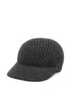 Mrz Knitted Wool Baseball Cap In Gray