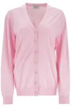 Mrz Virgin Wool Cardigan In Rose