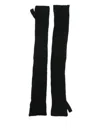 Mrz Long Fingerless Gloves Accessories In Black