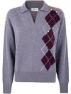 Mrz Argyle-panel Wool Sweater