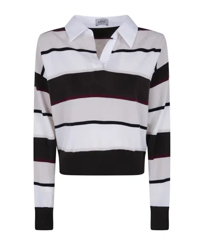 Mrz Long Sleeves Polo Neck Sweater In Multi