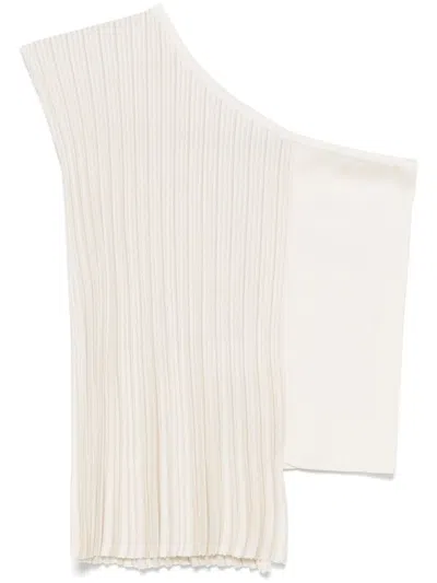 Mrz One-shoulder Top In Neutrals