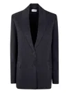 Mrz Notched-lapel Wool Jacket In Black