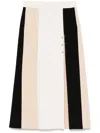 Mrz Panelled Midi Skirt In Neutrals