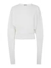 Mrz Parisienne Over-shoulder Sleeves Sweater In White