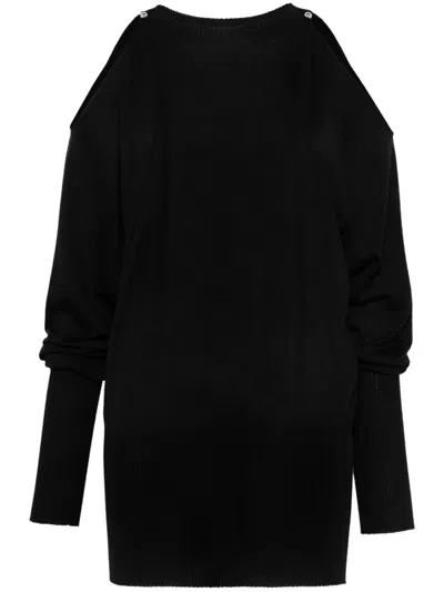Mrz Piercing-detailed Top In Black