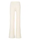 Mrz Pleated Flared Trousers In Neutral