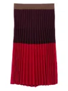 Mrz Pleated Midi Skirt In Animal Print