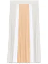 Mrz Plissé Colourblock Midi Skirt In Grey