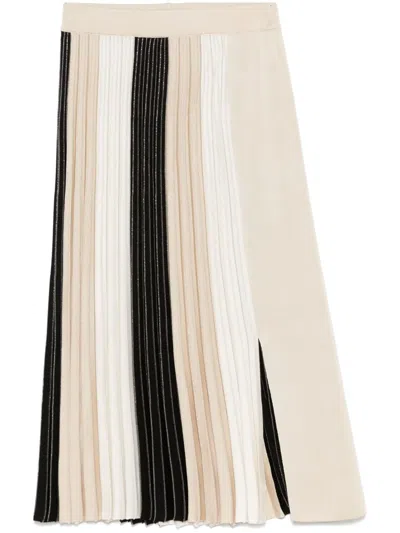 MRZ PLISSÉ COLOURBLOCK MIDI SKIRT