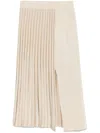 Mrz Plissé Midi Skirt In Neutrals