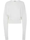 Mrz Parisienne Over-shoulder Sleeves Sweater In White