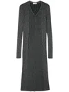 Mrz Ribbed-knit Midi Dress In Black