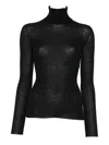 Mrz Ribbed Turtleneck Sweater In Black