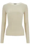 Mrz Ribbed Wool Top With A High In Neutro