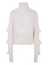 Mrz 3d Braid High Neck Sweater Clothing In White
