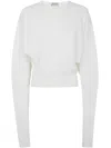 Mrz Parisienne Over-shoulder Sleeves Sweater In White
