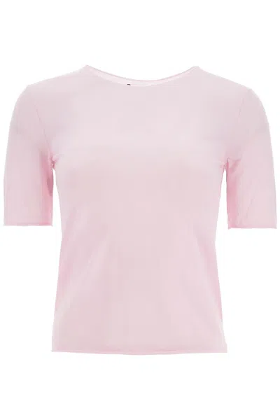 Mrz Short-sleeved Knit Top For In Rose
